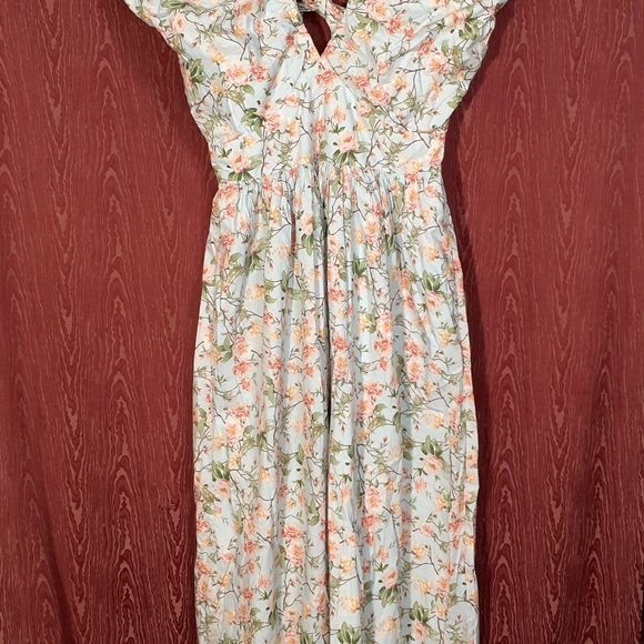 SOCIETY SOCIAL Croft & Barrow THE CHARLOTTE DRESS Maxi Floral Pockets Women's 12 - Picture 4 of 16